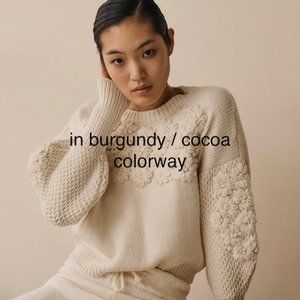 Anthropologie Textured Floral Sweater